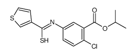propan-2-yl 2-chloro-5-(thiophene-3-carbothioylamino)benzoate结构式