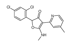 3(2H)-Furanone,2-(2,4-dichlorophenyl)-5-(methylamino)-4-(4-methyl-2-pyridinyl)-结构式