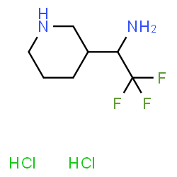 2,2,2-trifluoro-1-(piperidin-3-yl)ethanamine dihydrochloride Structure