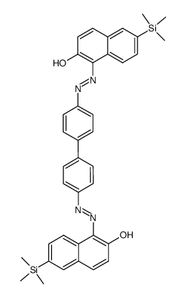 6,6'-bis-trimethylsilanyl-1,1'-biphenyl-4,4'-diyl-bis-azo-di-[2]naphthol结构式