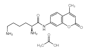 acetic acid,(2S)-2,6-diamino-N-(4-methyl-2-oxochromen-7-yl)hexanamide Structure
