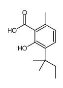 2-hydroxy-6-methyl-3-(2-methylbutan-2-yl)benzoic acid Structure