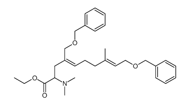ethyl (4Z,8E)-10-(benzyloxy)-4-((benzyloxy)methyl)-2-(dimethylamino)-8-methyldeca-4,8-dienoate结构式