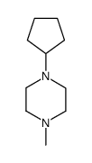 Piperazine, 1-cyclopentyl-4-methyl- (8CI) structure
