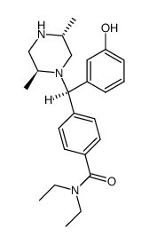 (+)-4-[(αR)-α-[(2S,5R)-2,5-dimethyl-1-piperazinyl]-3-hydroxybenzyl]-N,N-diethylbenzamide结构式