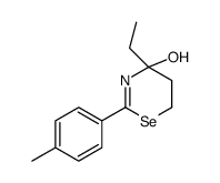 4-ethyl-2-(4-methylphenyl)-5,6-dihydro-1,3-selenazin-4-ol Structure