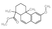 1-Phenanthrenecarboxylicacid, 1,2,3,4,4a,10a-hexahydro-6-methoxy-1,4a-dimethyl-, methyl ester, [1S-(1a,4aa,10ab)]- (9CI) Structure