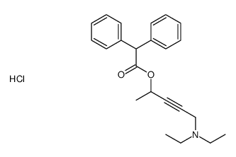 5-(diethylamino)pent-3-yn-2-yl 2,2-diphenylacetate,hydrochloride结构式