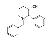 (2S,3s)-1-n-苄基-3-羟基-2-苯基哌啶结构式