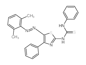 Thiourea,N-[5-[2-(2,6-dimethylphenyl)diazenyl]-4-phenyl-2-thiazolyl]-N'-phenyl- Structure