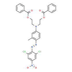 2,2'-[[4-[(2,6-Dichloro-4-nitrophenyl)azo]-3-methylphenyl]imino]bisethanol dibenzoate Structure