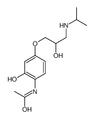 N-[2-hydroxy-4-[2-hydroxy-3-(propan-2-ylamino)propoxy]phenyl]acetamide结构式