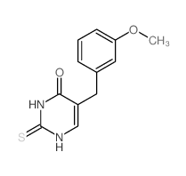 4(1H)-Pyrimidinone,2,3-dihydro-5-[(3-methoxyphenyl)methyl]-2-thioxo- Structure