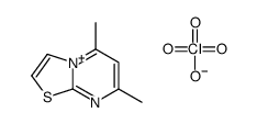 2,4-dimethyl-7-thia-5-aza-1-azoniabicyclo[4.3.0]nona-1,3,5,8-tetraene perchlorate结构式