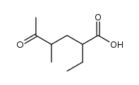 2-ethyl-4-methyl-5-oxo-hexanoic acid Structure