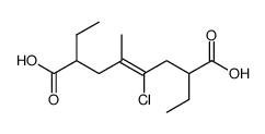 4-chloro-2,7-diethyl-5-methyloct-4-enedioic acid结构式