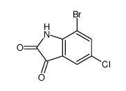 7-Bromo-5-chloroindoline-2,3-dione结构式