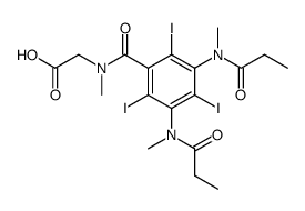 N-<3,5-Bis-(N'-methyl-propionylamino)-2,4,6-trijod-benzoyl>-N-methyl-aminoessigsaeure Structure