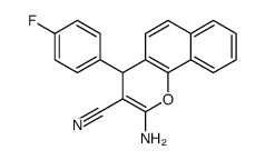 2-amino-4-(4-fluorophenyl)-4H-benzo[h]chromene-3-carbonitrile结构式