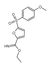 ethyl 5-[(4-methoxyphenyl)sulphonyl]-2-furancarboximidate Structure