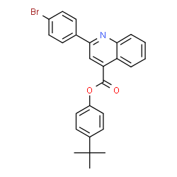 4-tert-butylphenyl 2-(4-bromophenyl)-4-quinolinecarboxylate结构式