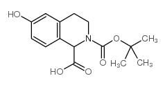 2-Boc-6-Hydroxy-1,2,3,4-tetrahydro-isoquinoline-1-carboxylic acid Structure