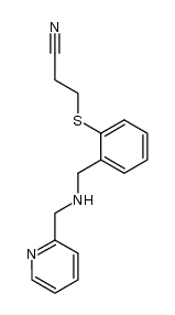 3-((2-(((pyridin-2-ylmethyl)amino)methyl)phenyl)thio)propanenitrile Structure