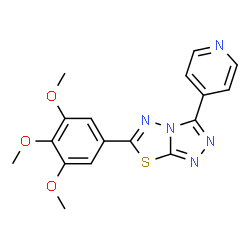 3-(4-Pyridinyl)-6-(3,4,5-trimethoxyphenyl)[1,2,4]triazolo[3,4-b][1,3,4]thiadiazole结构式