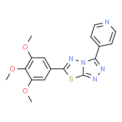 3-(4-Pyridinyl)-6-(3,4,5-trimethoxyphenyl)[1,2,4]triazolo[3,4-b][1,3,4]thiadiazole structure