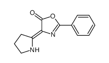 2-phenyl-4-pyrrolidin-2-ylidene-1,3-oxazol-5-one Structure