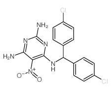 2,4,6-Pyrimidinetriamine,N4-[bis(4-chlorophenyl)methyl]-5-nitro- Structure
