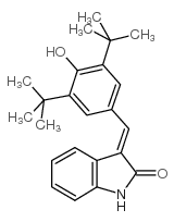 3-[(3,5-ditert-butyl-4-hydroxyphenyl)methylidene]-1H-indol-2-one Structure
