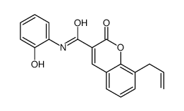 N-(2-hydroxyphenyl)-2-oxo-8-prop-2-enylchromene-3-carboxamide结构式