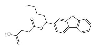 Succinic acid mono-[1-(9H-fluoren-2-yl)-pentyl] ester Structure