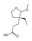 3-((R)-3-Ethyl-2-methoxy-tetrahydro-furan-3-yl)-propionic acid Structure