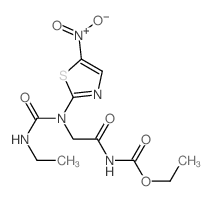 ethyl N-[2-[ethylcarbamoyl-(5-nitro-1,3-thiazol-2-yl)amino]acetyl]carbamate结构式