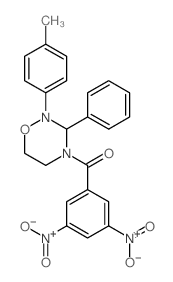 Methanone,(3,5-dinitrophenyl)[tetrahydro-2-(4-methylphenyl)-3-phenyl-4H-1,2,4-oxadiazin-4-yl]- picture