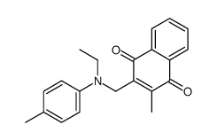 2-[(N-ethyl-4-methylanilino)methyl]-3-methylnaphthalene-1,4-dione Structure