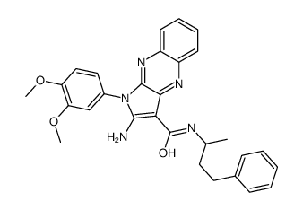 2-amino-1-(3,4-dimethoxyphenyl)-N-(4-phenylbutan-2-yl)pyrrolo[3,2-b]quinoxaline-3-carboxamide Structure