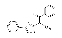 3-oxo-3-phenyl-2-(4-phenylthiazol-2-yl)propanenitrile结构式