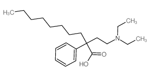 Benzeneacetic acid, a-[2-(diethylamino)ethyl]-a-octyl- Structure