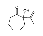 2-hydroxy-2-(prop-1-en-2-yl)cycloheptan-1-one结构式