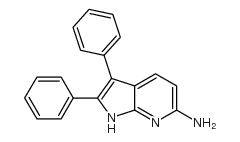 2,3-二苯基-1H-吡咯并[2,3-b]吡啶-6-胺结构式