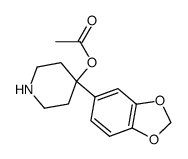 4-acetoxy-4-benzo[1,3]dioxol-5-yl-piperidine结构式