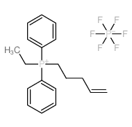 ethyl-pent-4-enyl-diphenylphosphanium,hexafluorophosphate Structure