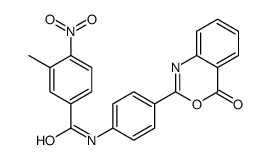 3-methyl-4-nitro-N-[4-(4-oxo-3,1-benzoxazin-2-yl)phenyl]benzamide结构式