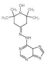 N-[(1-hydroxy-2,2,6,6-tetramethyl-4-piperidylidene)amino]-5H-purin-6-amine structure