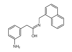 2-(3-aminophenyl)-N-(naphthalen-1-ylmethyl)acetamide结构式