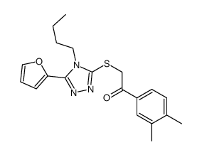 Ethanone, 2-[[4-butyl-5-(2-furanyl)-4H-1,2,4-triazol-3-yl]thio]-1-(3,4-dimethylphenyl)- (9CI) Structure