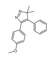 5-(4-methoxyphenyl)-3,3-dimethyl-4-phenylpyrazole结构式